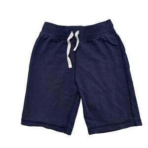 HANNA ANDERSSON Baggies Knit Shorts Navy Blue Sz 8 130 Boys Pull On Drawstring